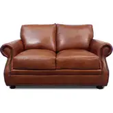 9450 Loveseat in Polo Brown Top Grain Leather